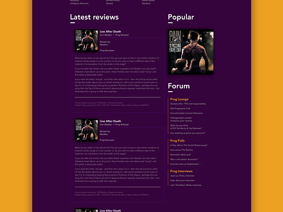 Progarchives Redesign Study I (Part 2) music redesign site