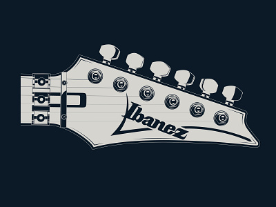 Guitar Headstock Illustration I