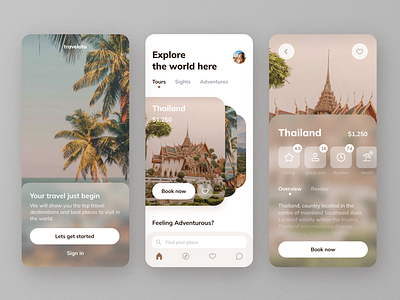 Travel app - Concept android app application concept daily ui design interface ios like page design travel travel app ui design uidesign
