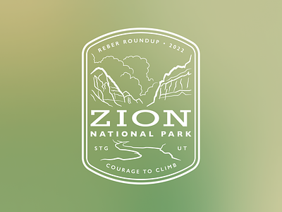 Zion National Park Family Reunion T-shirt Graphic family reunion graphic design illustration line art logo national park outdoors rock formation vector zion
