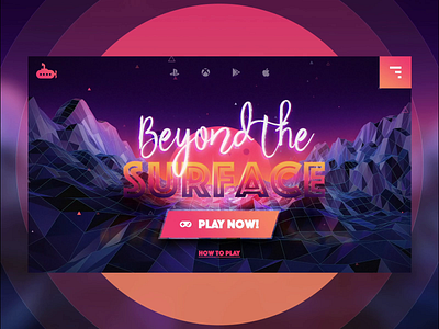 Ui Concept - Beyond the Surface game ui ui design uidesign uidesigner userexperience userinterface uxdesign uxdesigner webdesign websitedesign