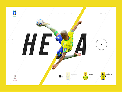 Hexa - World Cup UI design concept brasil copa do mundo neymar richarlison seleção brazileira ui ui design user experience user interface ux ux design world cup