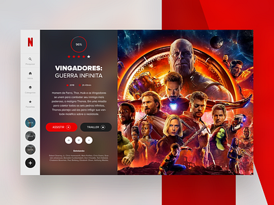 Daily Interface 14 - 30: Netflix redesign concept avengers behance design designer dribbble ideas marvel netflix photoshop ui uidesign uidesigner userexperience userinterface ux uxdesign uxdesigner uxui website websitedesign