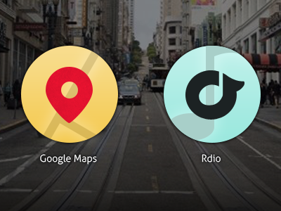 App Icons circles google maps icons mobile rdio