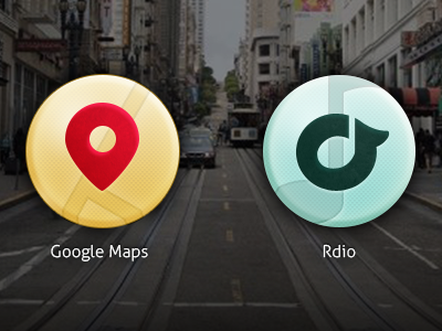 App Icons - take 2 app circles google maps icons rdio