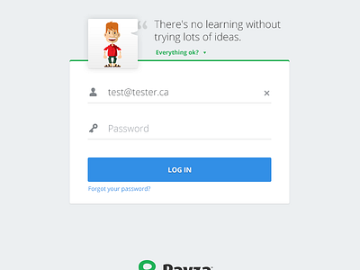 Advanced Payza login