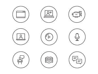 icon business design icon illustration logo media set symbol vector web