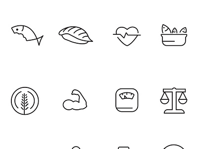 The Food Line icon is simple and elegant #https://submit.shutter