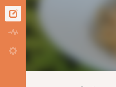 Side menu and icons blur compose edit icons menu orange side stats