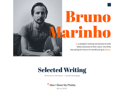new brunomarinho.com folio portfolio redesign revamp showcase typeface