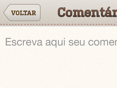 Onde KH? - Comments Screen