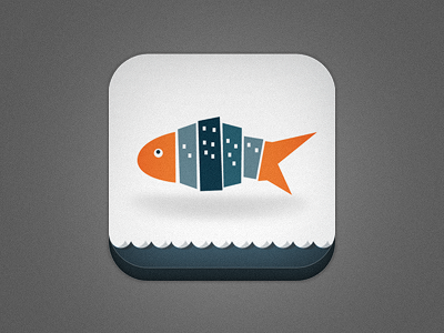 Peixe Urbano - Iphone App Icon app deal fish icon iphone peixe sea urban urbano waves