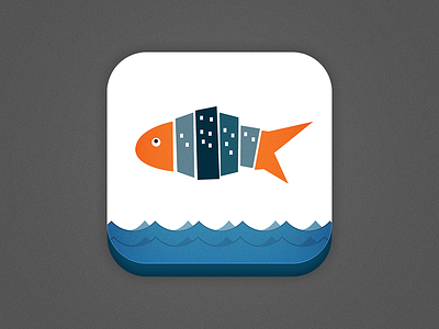 Peixe Urbano Iphone - Icon blue fish icon iphone orange peixeurbano sea