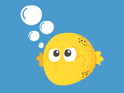 Ocean Friends | Yellow Fish character fish illustration mascot ocean procreate
