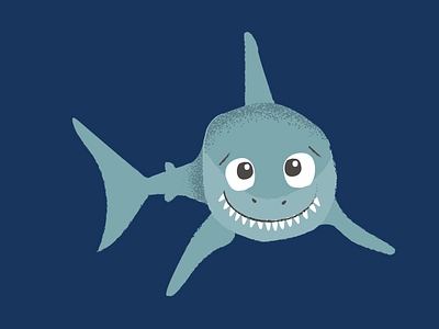 Ocean Friends | Happy Shark character happy illustration illustrator mascot ocean procreate shark smile