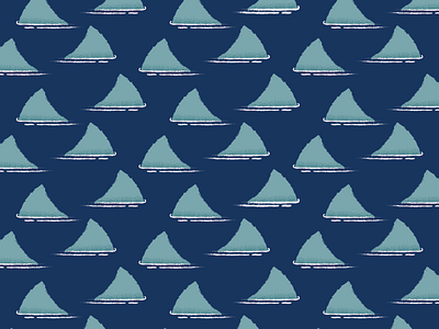 Ocean Friends | Shark Fin Pattern character graphic design illustration mascot ocean pattern procreate shar fin shark