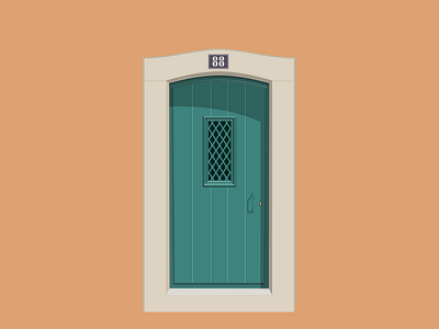 Door nº88 affinity design door illustration logo