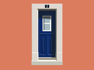 Door nº3 affinity design door illustration vector