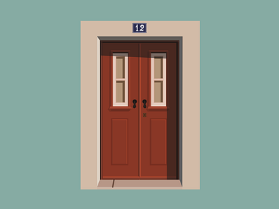 Door nº 12 affinity design door illustration vector