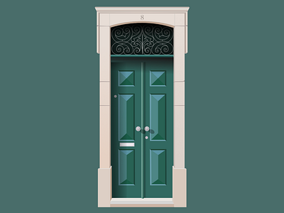 Door nº8 affinity design door doors flat illustration vector