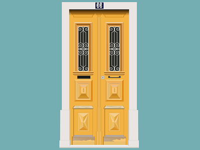 Door nº 66 2d 2d art affinity design door doors flat illustration vector