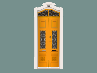 Door nº 28 - Faro affinity design door doors illustration portugal vector