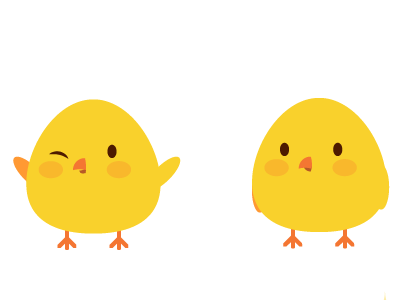 Chicks Emoticon Sticker Set