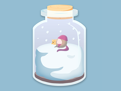 Snowed bottle illustration personal illustration personal project snow white