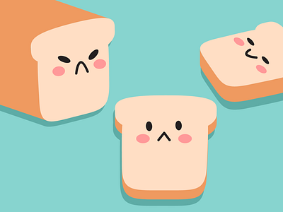 Loafin Around cute food food pun funny illustration pun vector