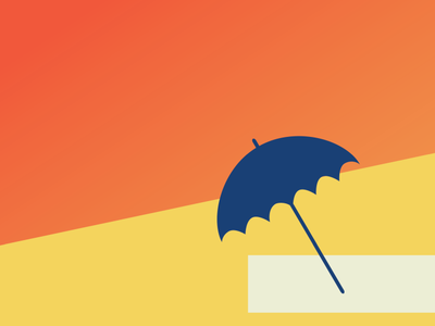 Summer art color study illustration minimal vector