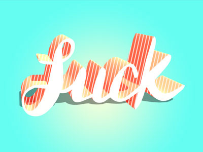 Luck 3d bright brush brush calligraphy calligraphy luck photoshop typography