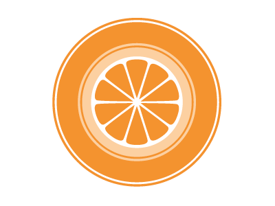 Orange Slice Icon circle citrus icon light orange pale slice wedge wheel