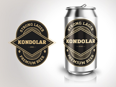 Kondolar Beer Can beer can design dribbble font kondolar