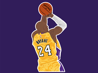 Kobe Bryant basketball design dribbble icon illustration kobebryant lakers nba vector