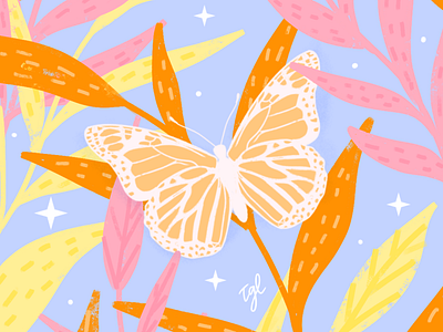 Butterfly botanical botanical art butterfly floral floral art flower illustration illustration
