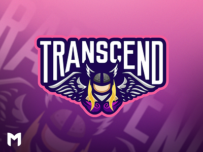 Trasncend Angel Mascot Logo branding clean design flat icon illustration illustrator lettering logo mascot logo mascot logo design minimal vector