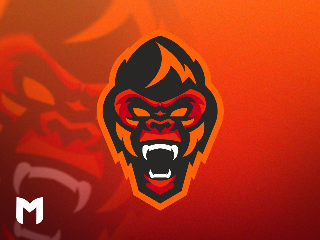 Fire Gorilla Mascot Logo by Manu on Dribbble