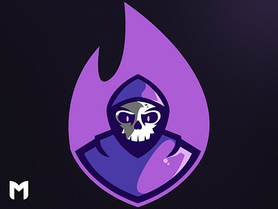 Purple Skull Ghost Mascot Logo branding clean design flat gaming gaming logo gaminglogo icon identity illustration illustrator logo mascot logo mascot logo design vector