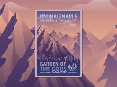 Timberline Explorations - Colorado colorado colorado poster exploration explore garden of the gods landscape vector mountain design mountain illustration mountains travel art traveling vector design view view landscape views