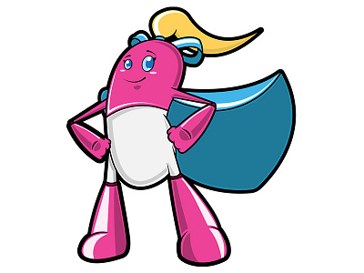 Pill Girl! character design hero illustration pill remedy super hero tablet vector