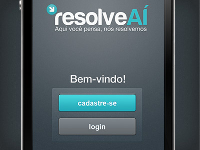 ResolveAÍ app - Login app blue grey ios iphone login