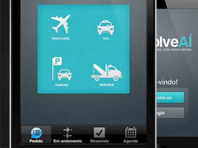 ResolveAÍ app app blue grey icon interface ios iphone ui user interface