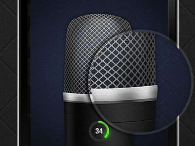 Music App app black blue grey interface ios iphone mic microphone music red sing ui user interface ux