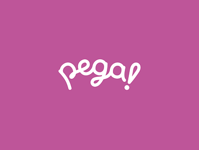 Pega! branding caligraphy fashion happy lettering logo typogaphy