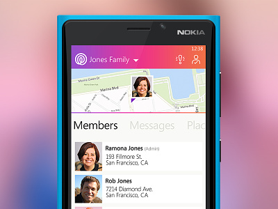 Life360 for Windows Phone app life360 mobile ui windows phone wp8