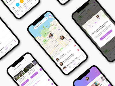 Life360 Redesign app card clean ios location map mobile modal popup redesign ui ux