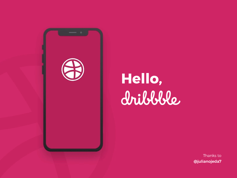 Hello Dribble! animation app design ui