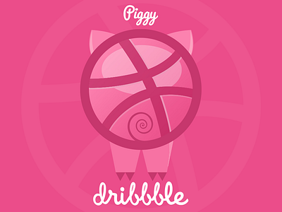Dribbble Piggy dribbble dribbble illustration piggy