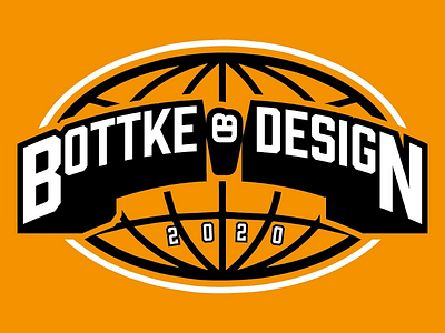 Bottke Design pt. 3065 badge brand design globe logo sticker tee