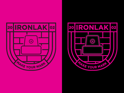 Ironlak badge logo badge graffiti ironlak logo vector